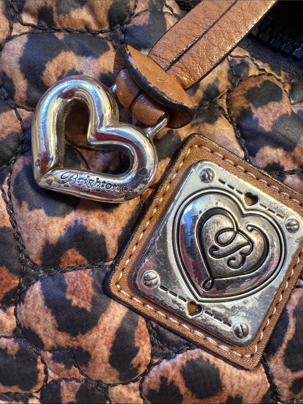 Brighton Leopard Print Quilted Backpack